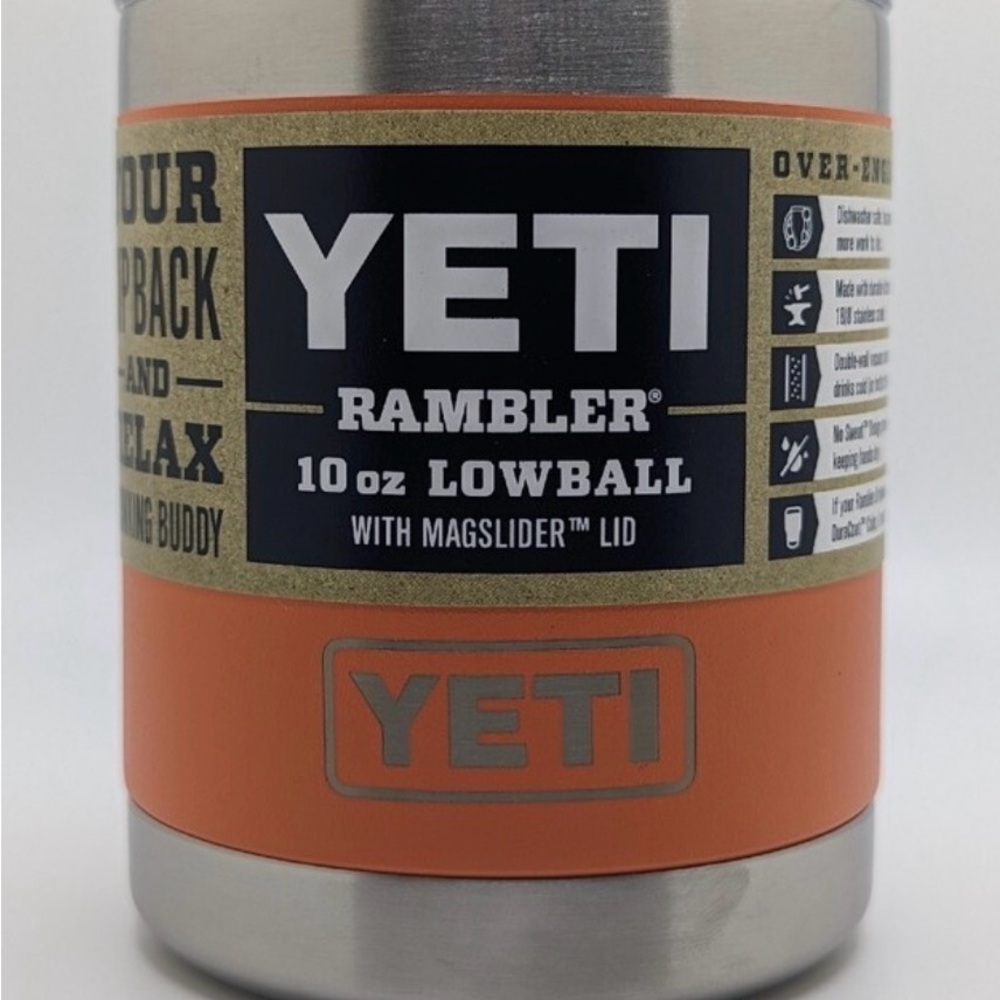 YETI Rambler Lowball in King Crab Orange